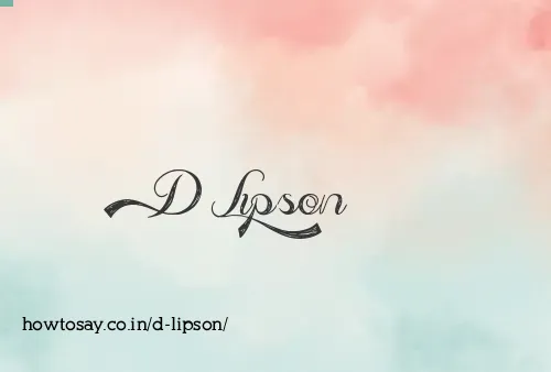 D Lipson