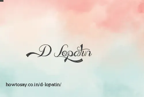 D Lopatin