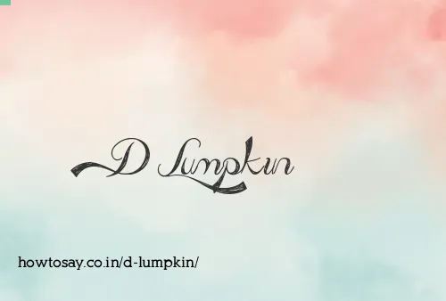 D Lumpkin