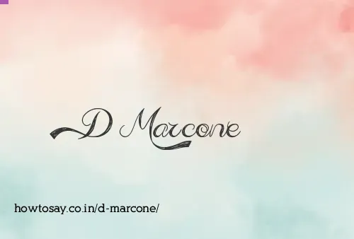 D Marcone