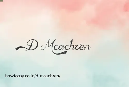 D Mcachren