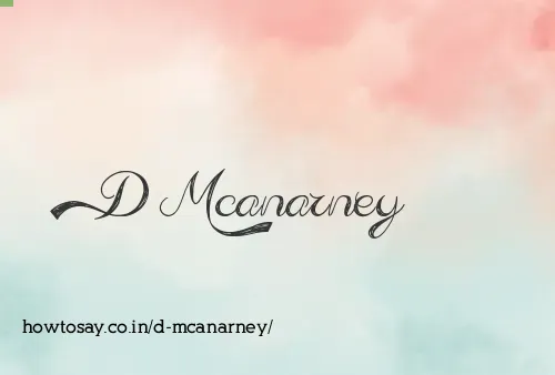 D Mcanarney