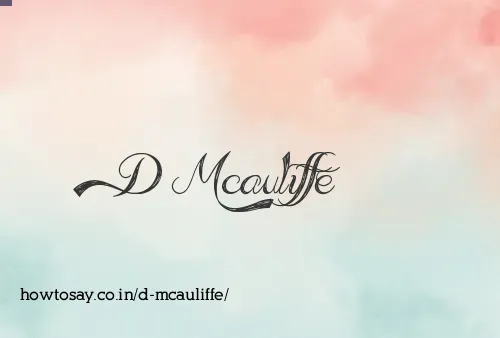 D Mcauliffe