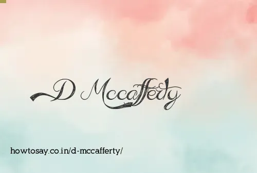 D Mccafferty
