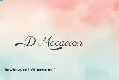 D Mccarron