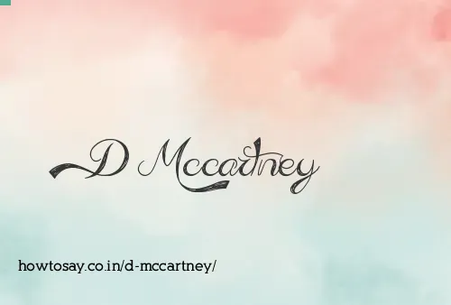 D Mccartney