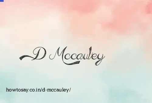 D Mccauley