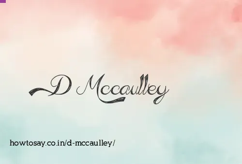D Mccaulley