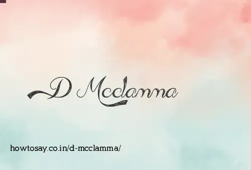 D Mcclamma