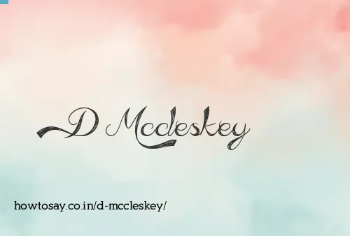 D Mccleskey