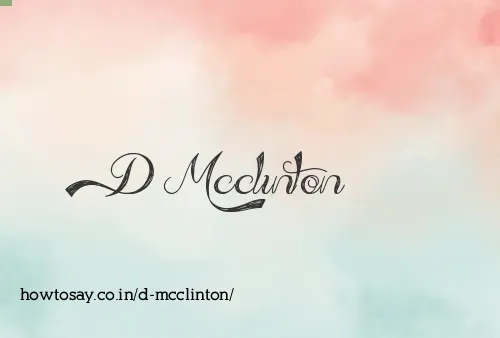 D Mcclinton