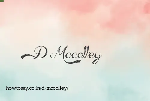 D Mccolley