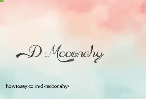 D Mcconahy