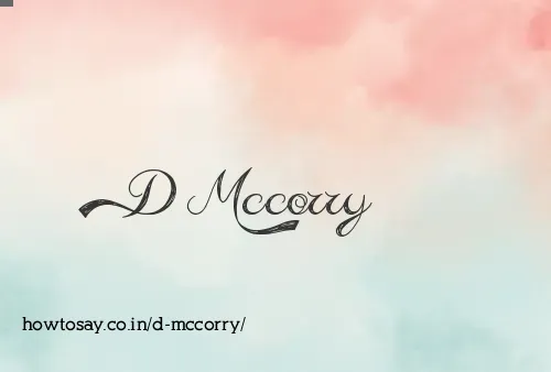 D Mccorry