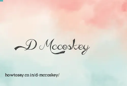 D Mccoskey