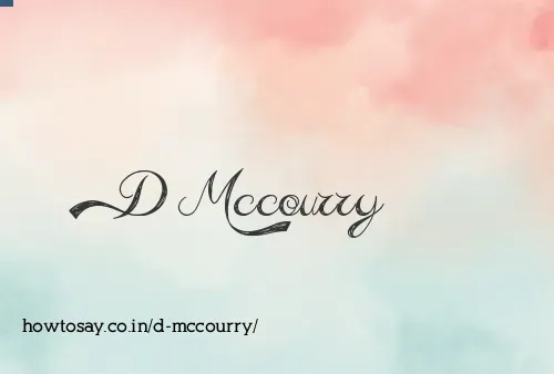 D Mccourry