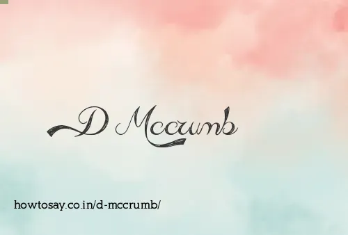D Mccrumb