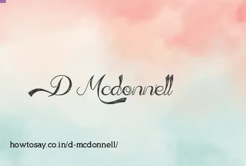 D Mcdonnell