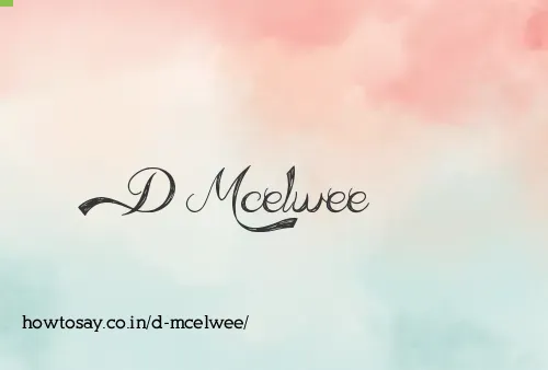 D Mcelwee