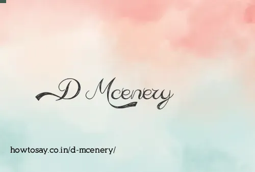 D Mcenery