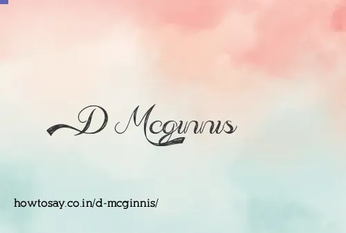D Mcginnis
