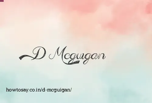D Mcguigan