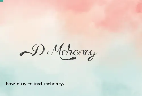 D Mchenry