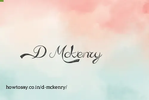 D Mckenry