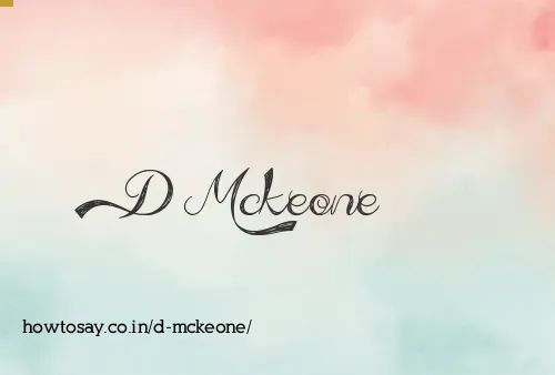 D Mckeone
