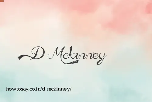 D Mckinney