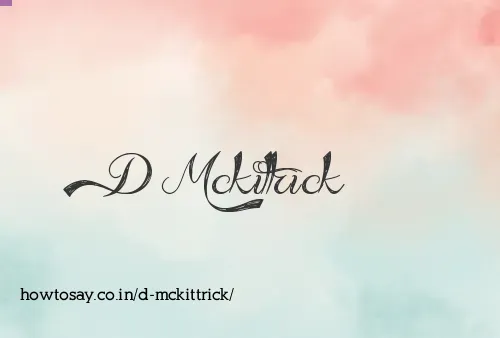 D Mckittrick