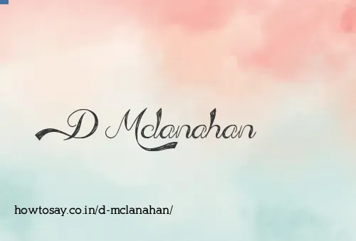 D Mclanahan