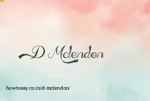 D Mclendon