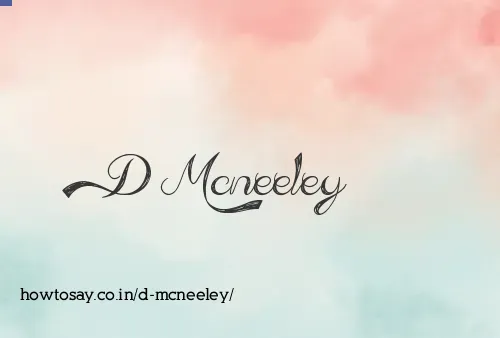 D Mcneeley