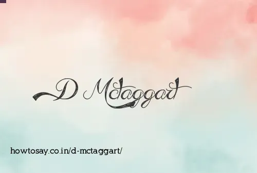 D Mctaggart