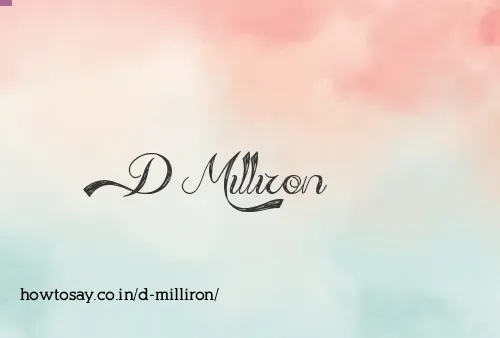 D Milliron