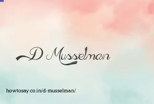 D Musselman