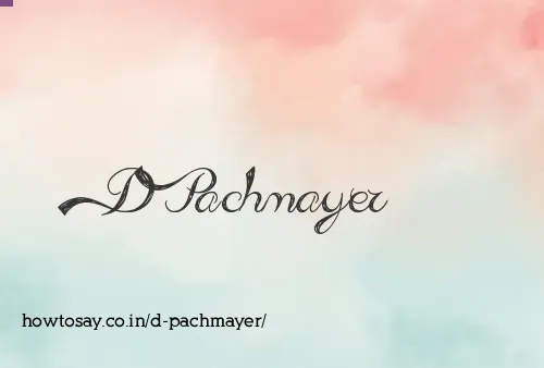 D Pachmayer