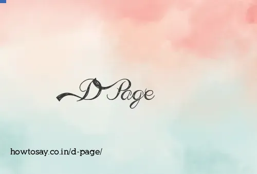 D Page