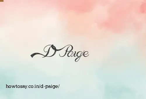 D Paige