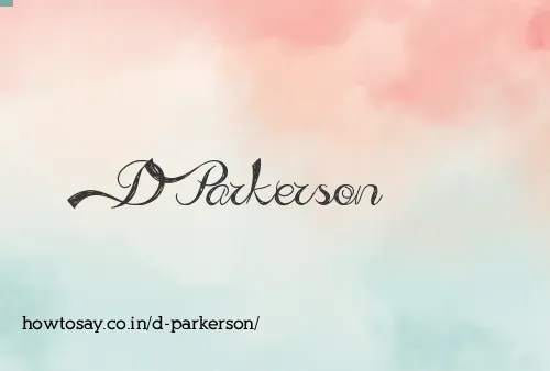 D Parkerson