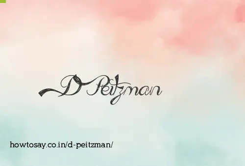 D Peitzman