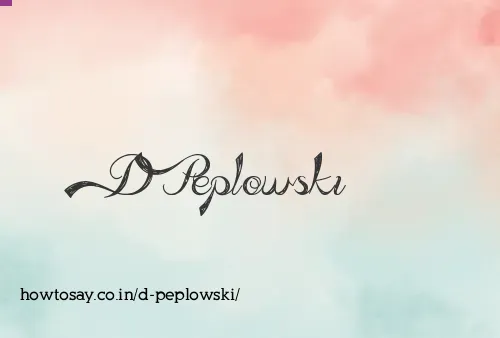 D Peplowski