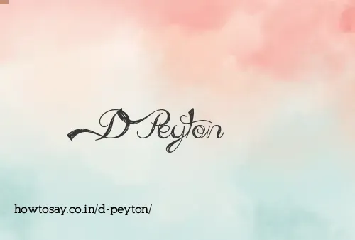 D Peyton