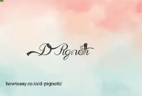 D Pignotti
