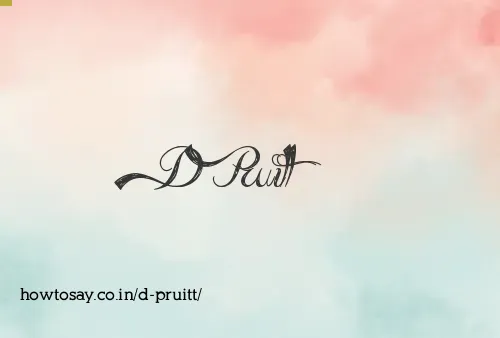 D Pruitt