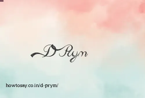 D Prym