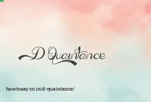 D Quaintance
