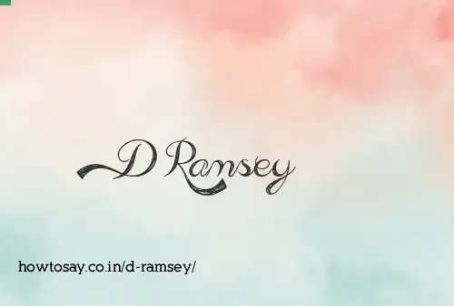 D Ramsey