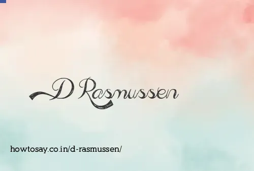 D Rasmussen